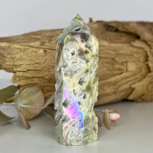 Sphalerite // Angel Aura // Druzy // Tower