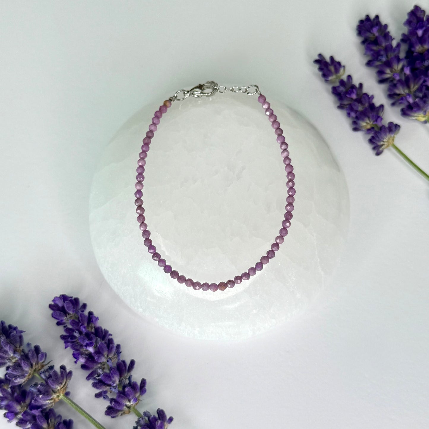 Phosphosiderite // 3mm // Faceted // Adjustable Bracelet
