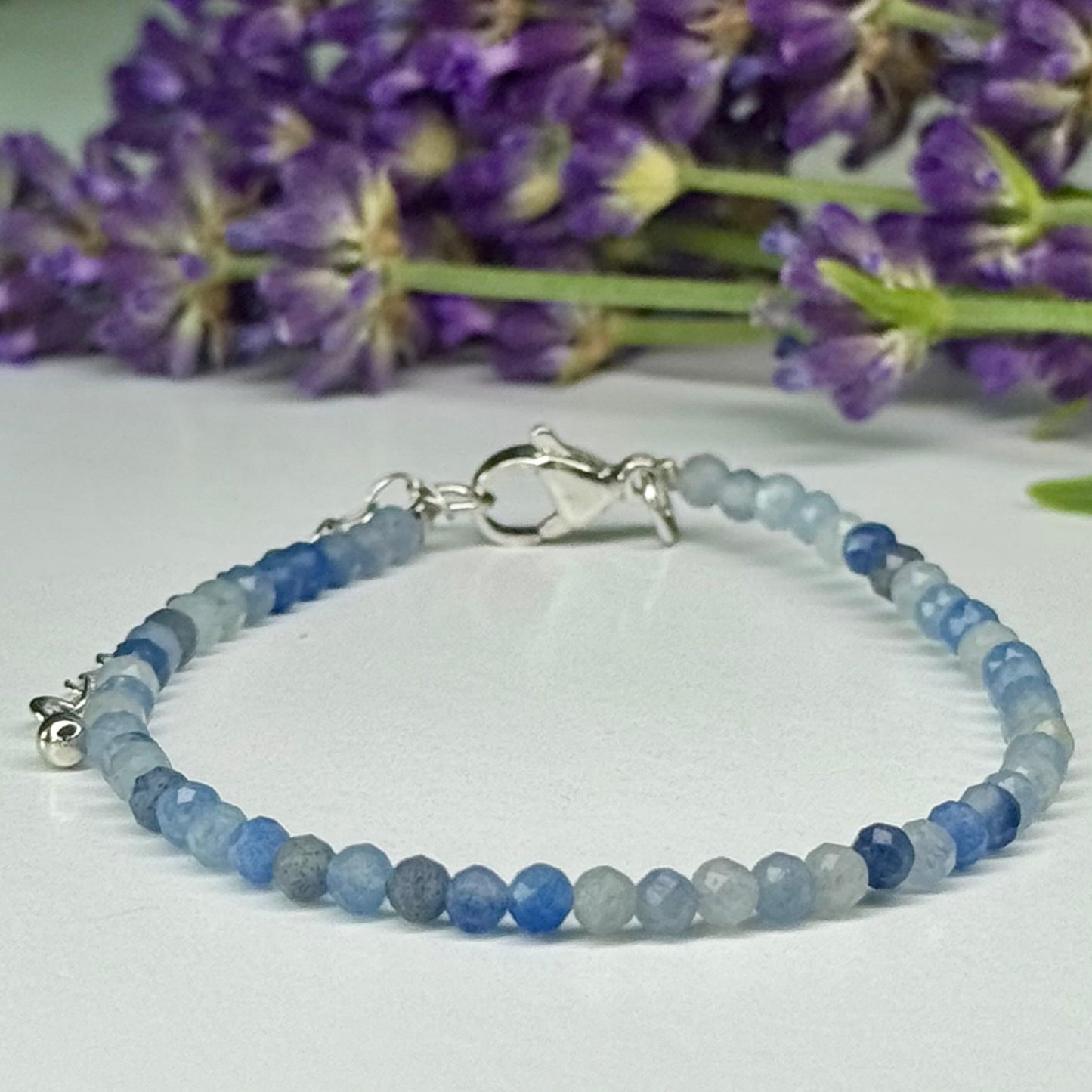 Blue Aventurine // 3mm // Adjustable // Bracelet