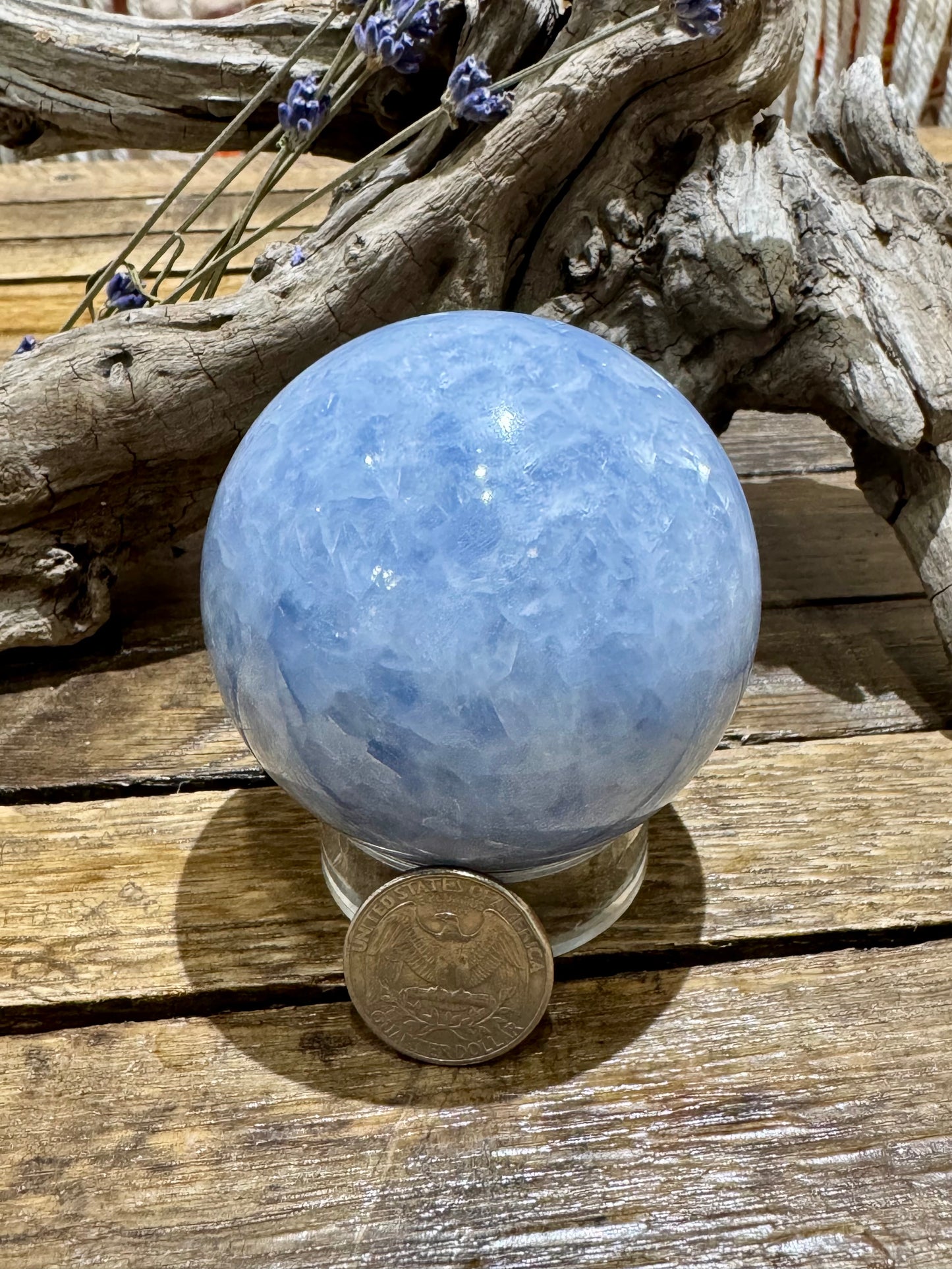 Calcite // Blue // Sphere
