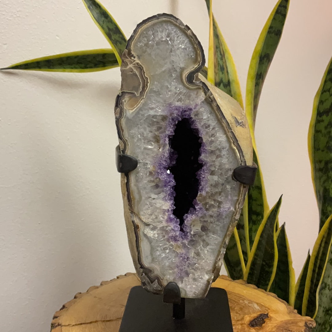 Amethyst // Geode // Large // Metal Stand