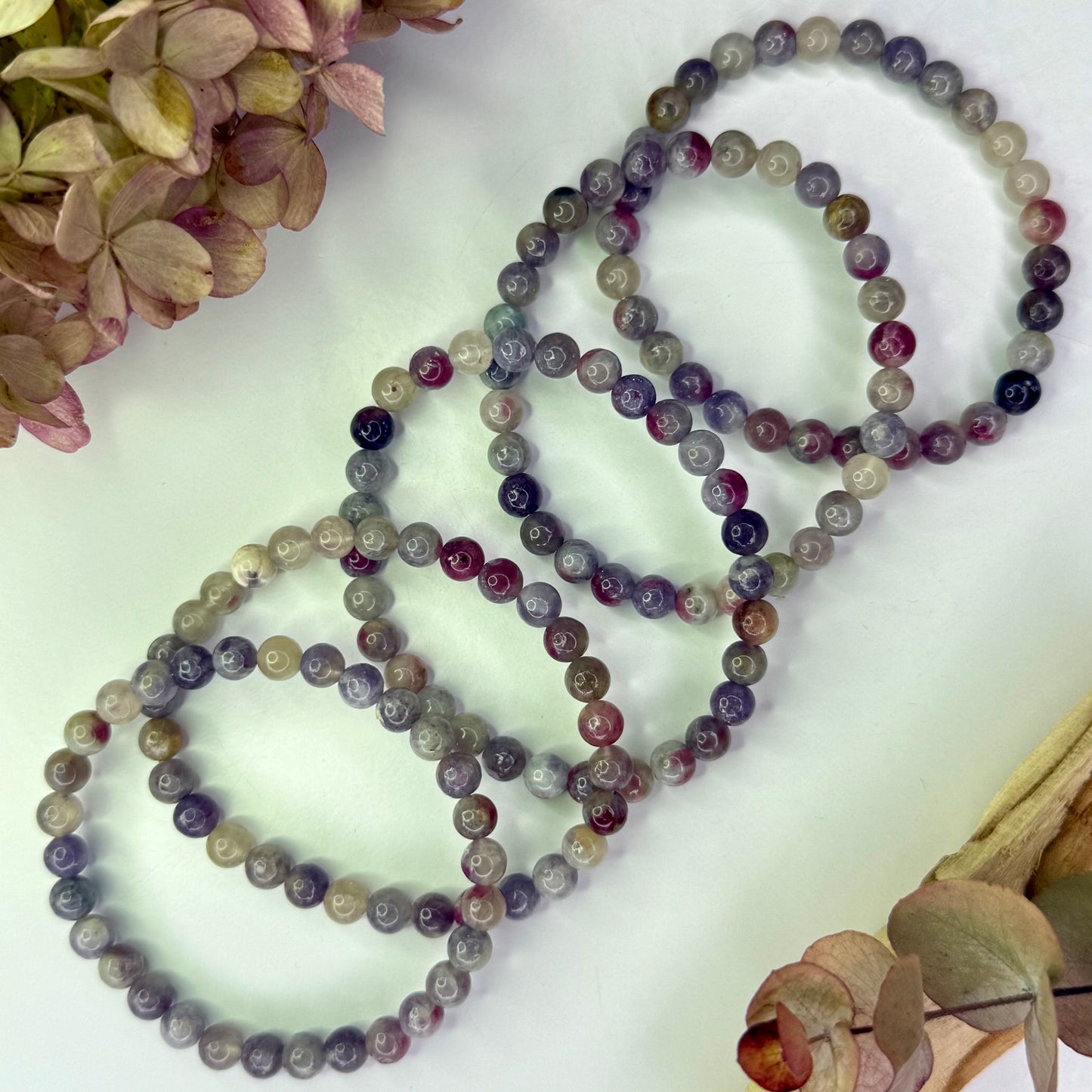 Plum Blossom // Tourmaline // 6mm // Bracelet