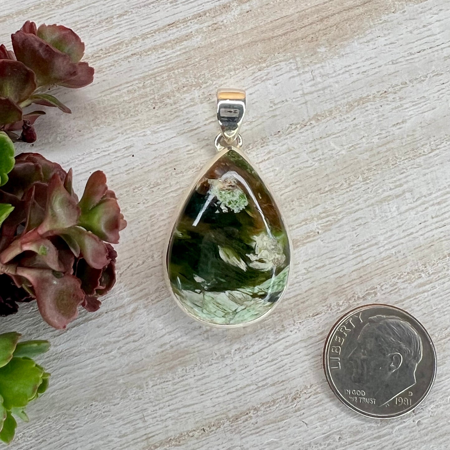 Chalcedony // Chrome // Pendant