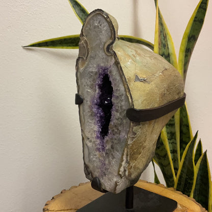 Amethyst // Geode // Large // Metal Stand