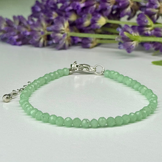 Green Angelite // 3mm // Adjustable // Bracelet