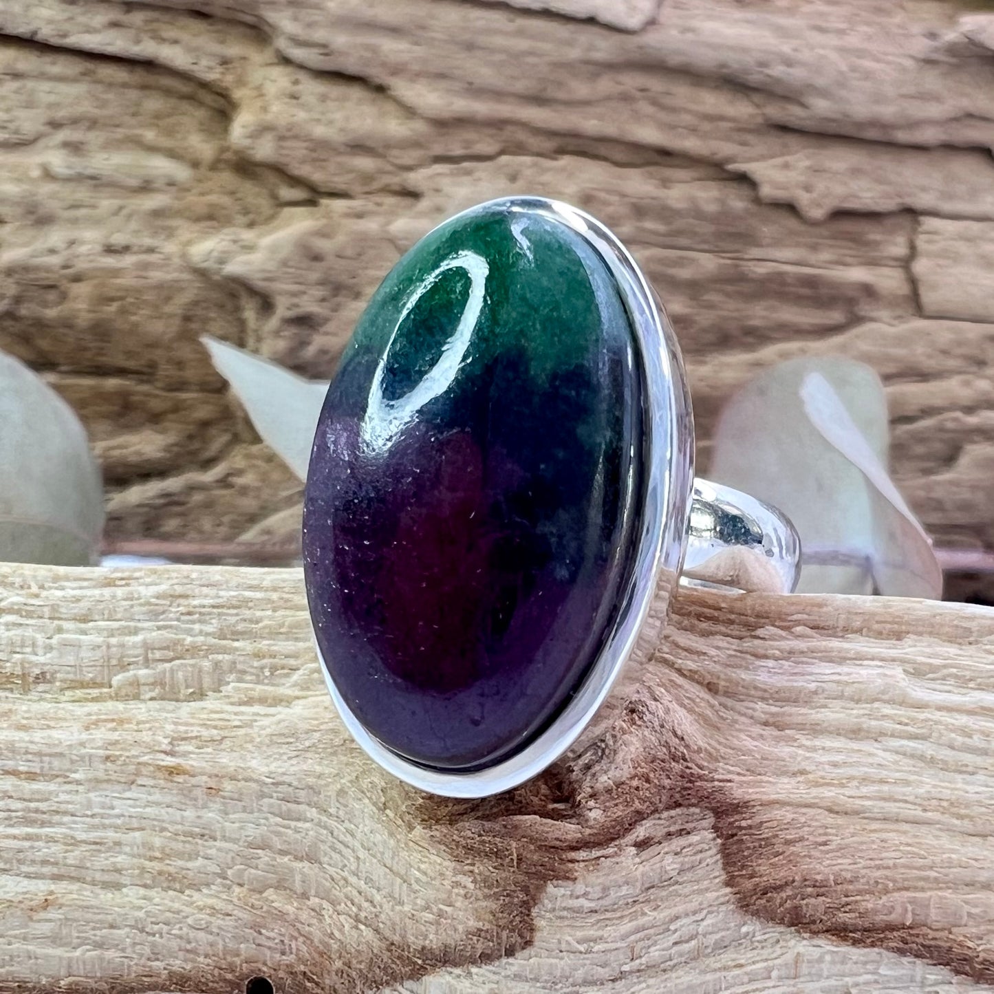 Zoisite with Ruby // Size 7 // Ring