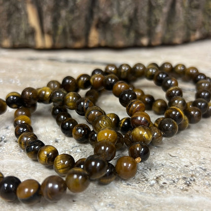 Tiger Eye // Gold // 8mm // Bracelet