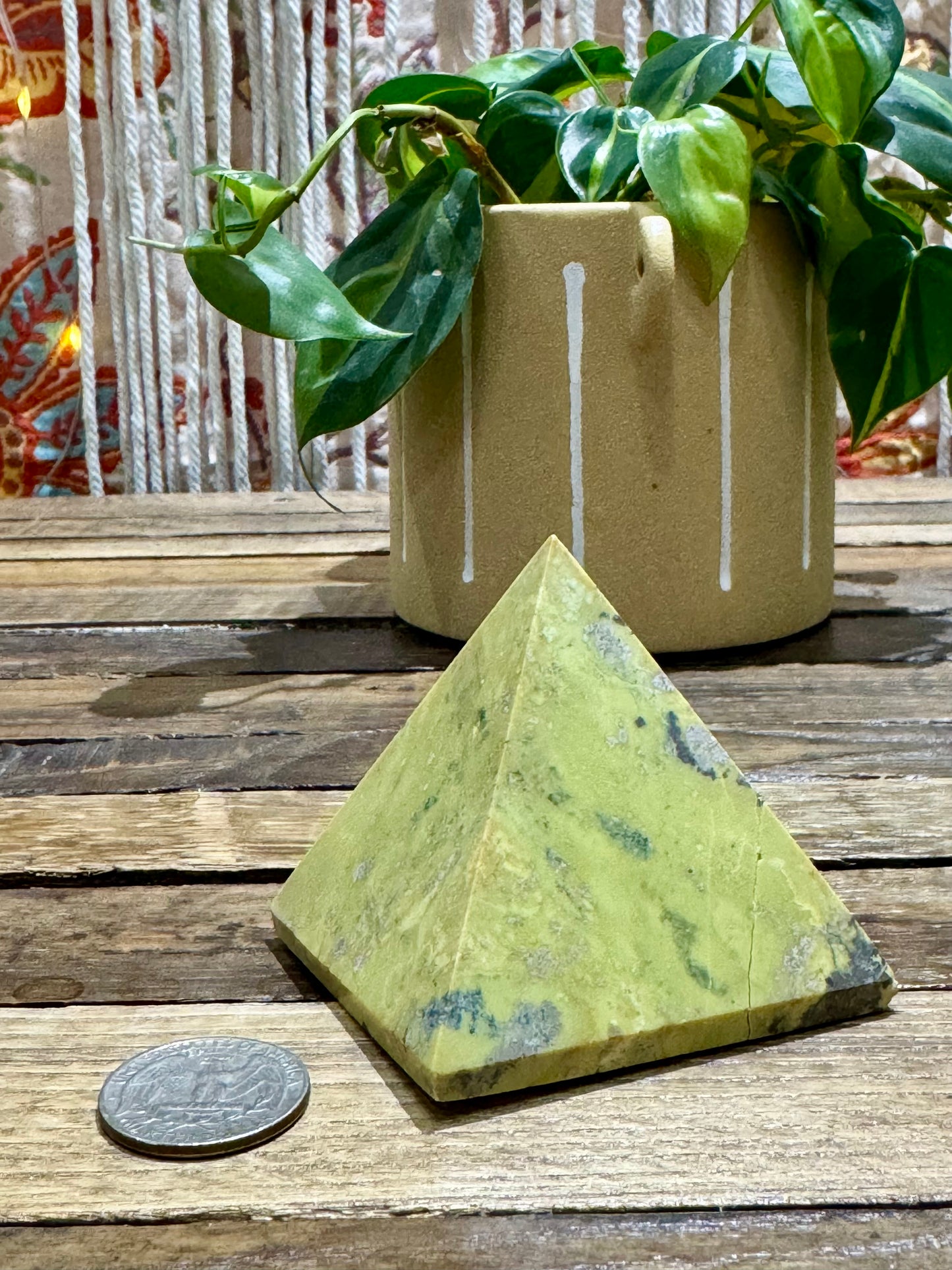 Serpentine w/ Pyrite // Pyramid - SolRising The Rock Shop