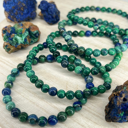 Azurite //  Malachite //  6mm // Bracelet