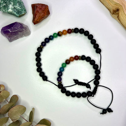 Chakra // Lava // Adjustable // Bracelet // 8mm