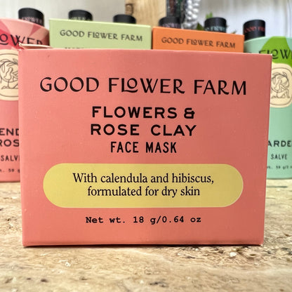 Flowers & Rose Clay Botanical Face Mask // Good Flower Farm