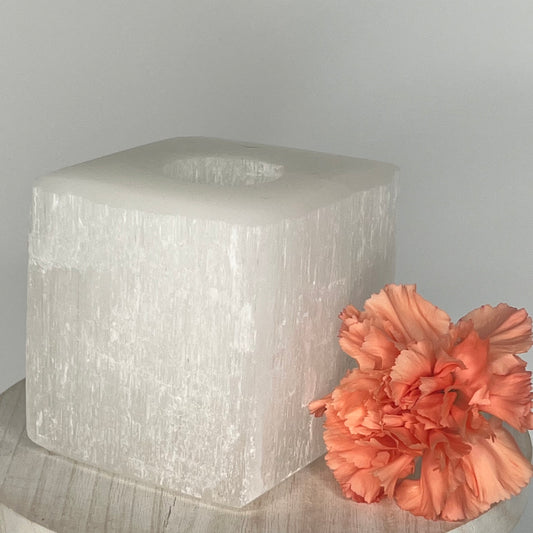 Selenite // Candle // Sphere // Holder // Accessory