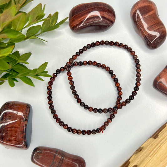 Tiger Eye // Red // 4mm // Bracelet