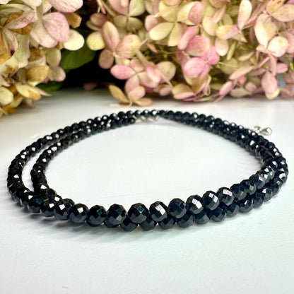 Black Spinel // 3mm // Necklace // 17”