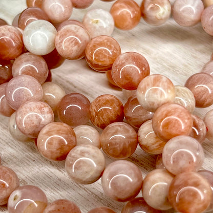 Moonstone // Peach // 8mm // Bracelet