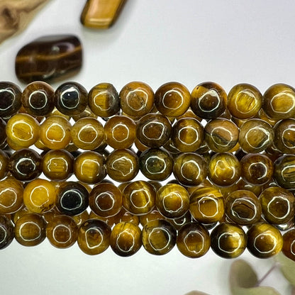 Tiger Eye // Gold // 4mm // Bracelet