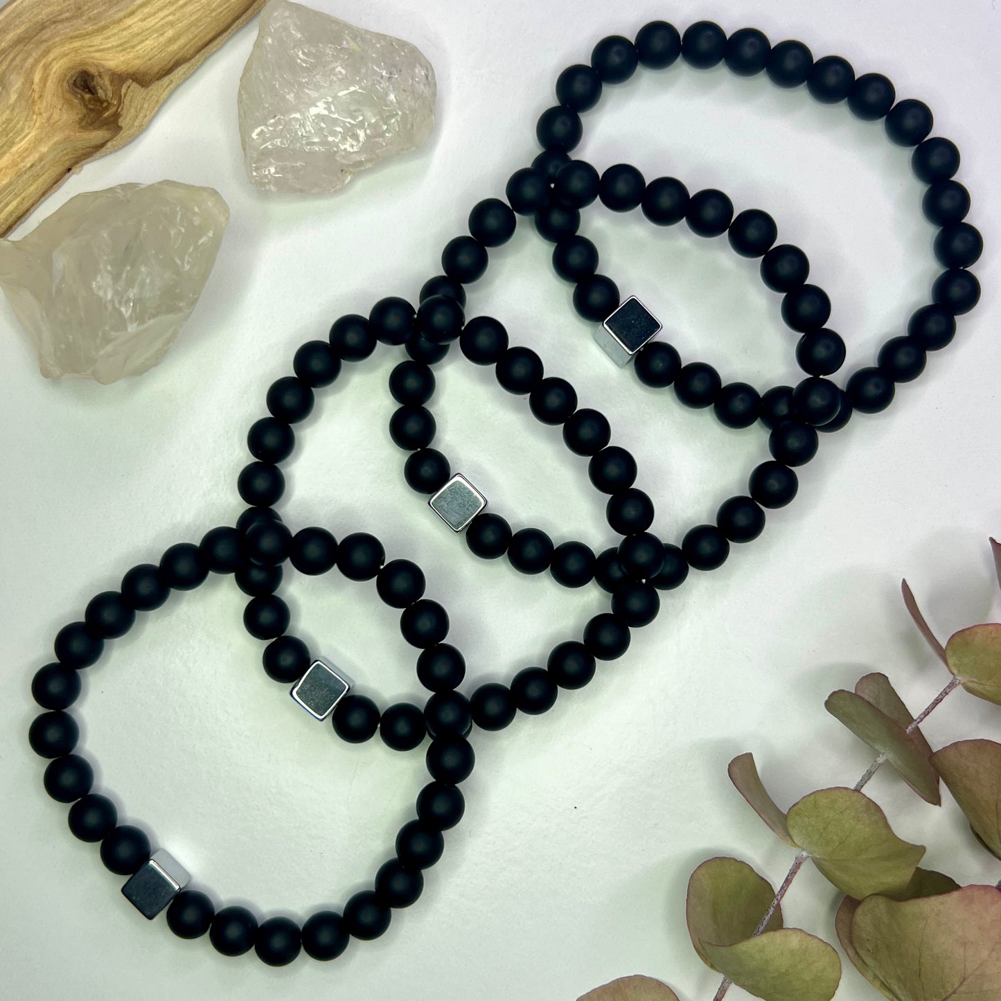 Obsidian // Black // Extended Length // 8mm // Bracelet