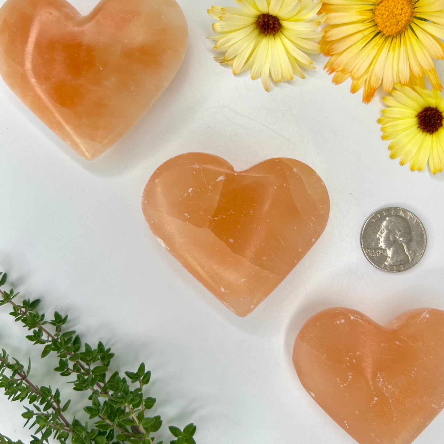 Selenite // Orange // Heart