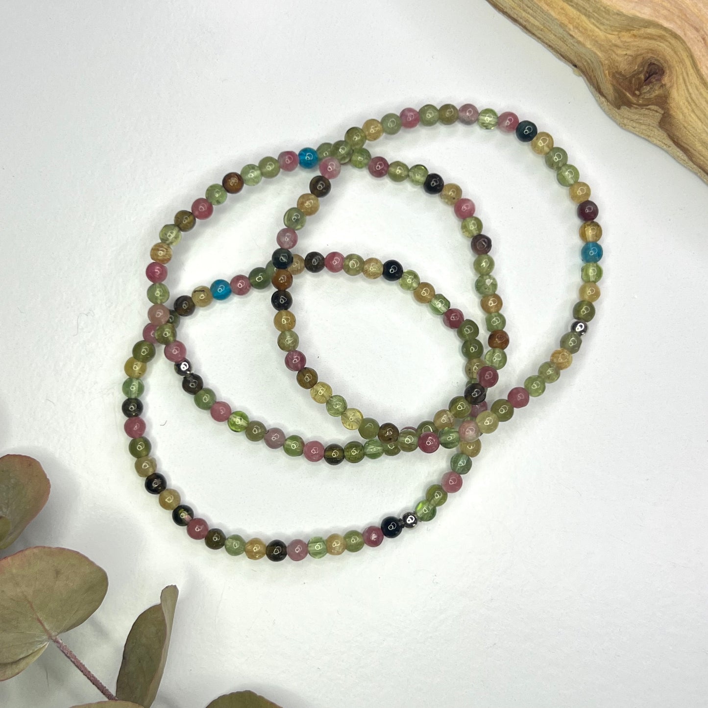 Tourmaline // Watermelon // 4mm // Bracelets