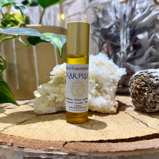 Solar Plexus Chakra // Essential Oil Roll-on // Crystal & Reiki Infused