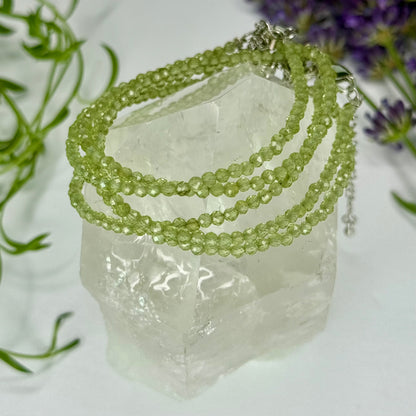 Peridot // 3mm // Adjustable // Bracelet