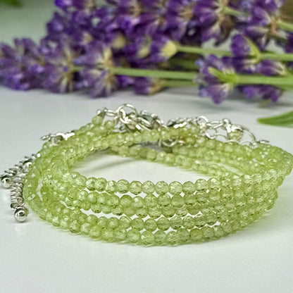Peridot // 3mm // Adjustable // Bracelet