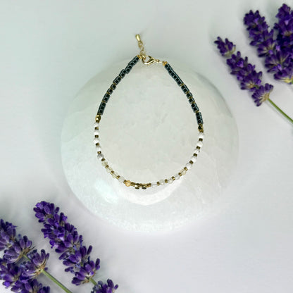 Citrine // Howlite // Hematite // 3mm // Faceted // Adjustable Bracelet