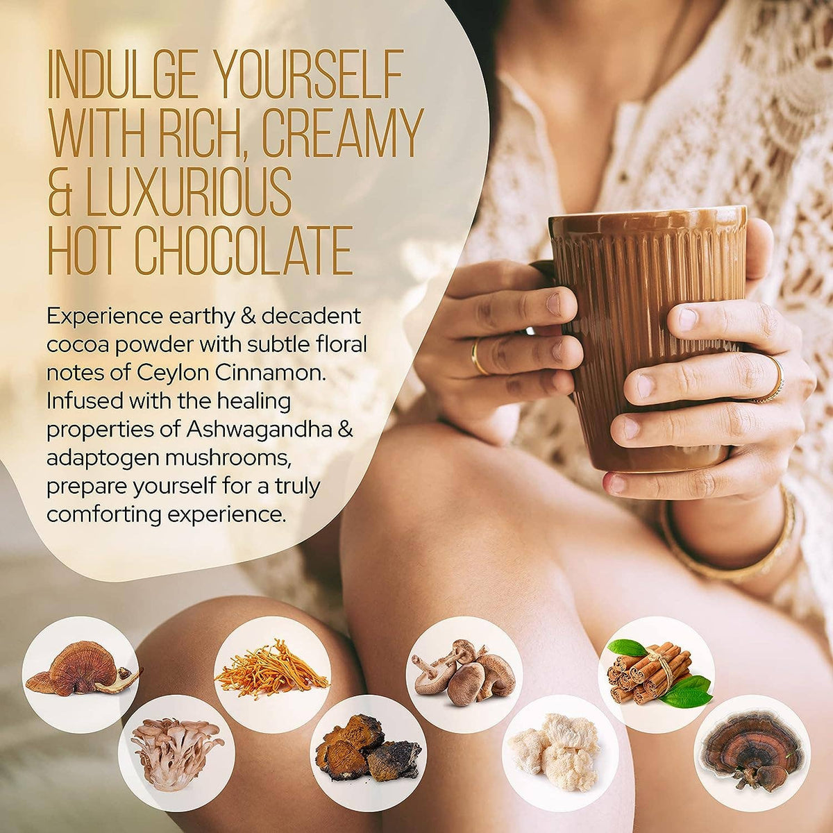 La Republica // Organic HOT CHOCOLATE with 7 Mushrooms+: 8oz Bag