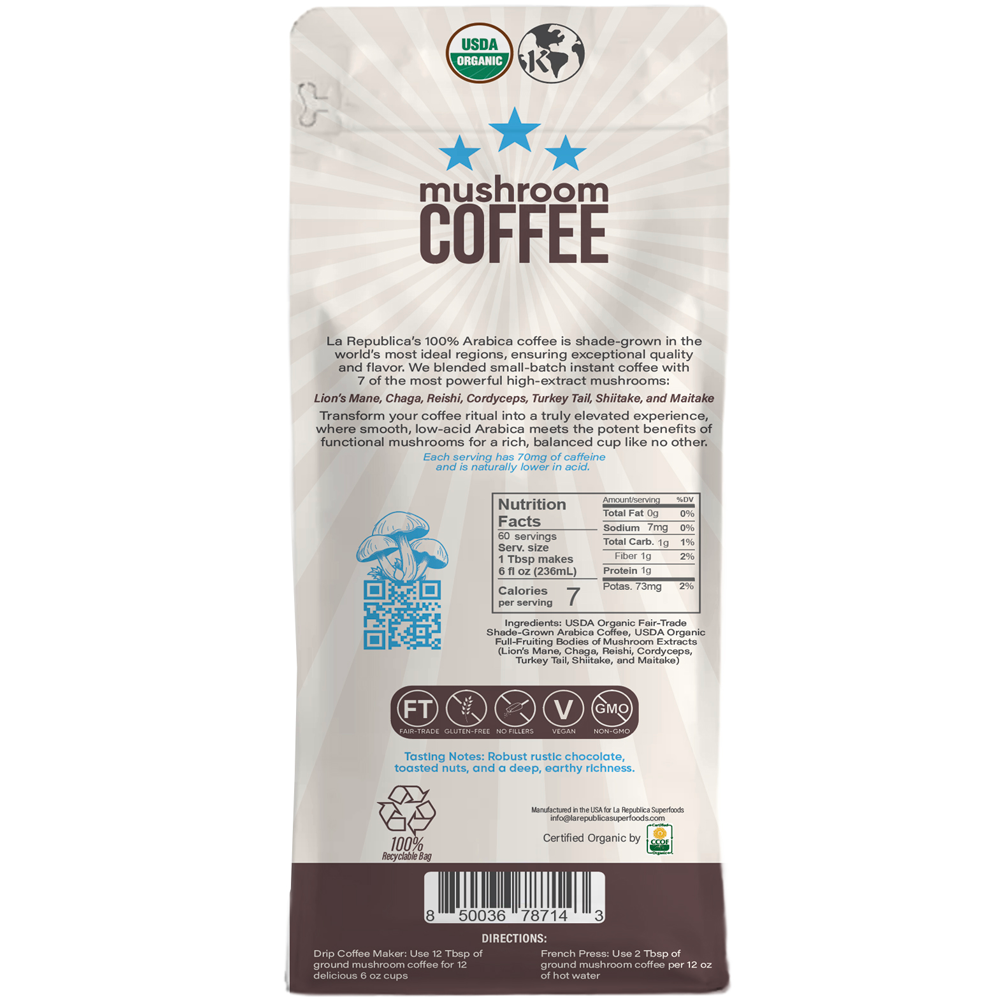 La Republica Organic // GROUND Coffee [60 serving]: 12oz Bag