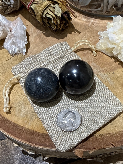 Shungite + Steatite Harmonizers // Spheres - SolRising The Rock Shop