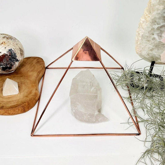 Crystal Copper Charging Pyramid - SolRising The Rock Shop