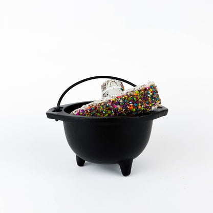 Cast Iron Cauldron 6"D - SolRising The Rock Shop