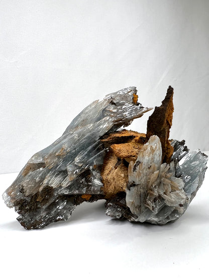 Blue Barite // Natural Mineral // Rough // In Matrix