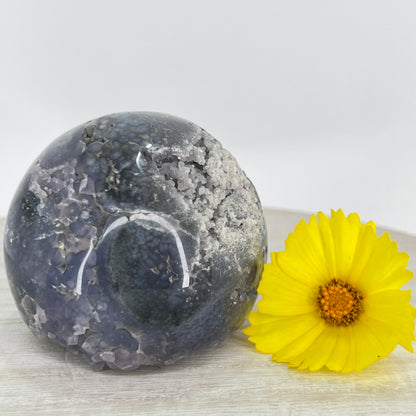 grape agate sphere