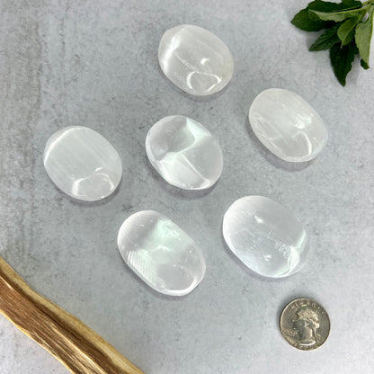 Selenite // Hand Polished // Palm Stones