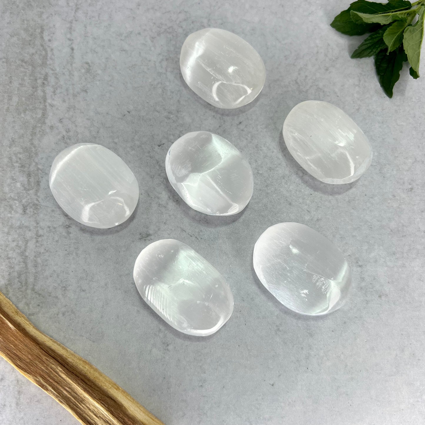 Selenite // Hand Polished // Palm Stones