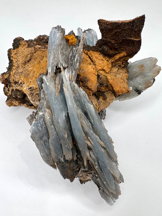 Blue Barite // Natural Mineral // Rough // In Matrix