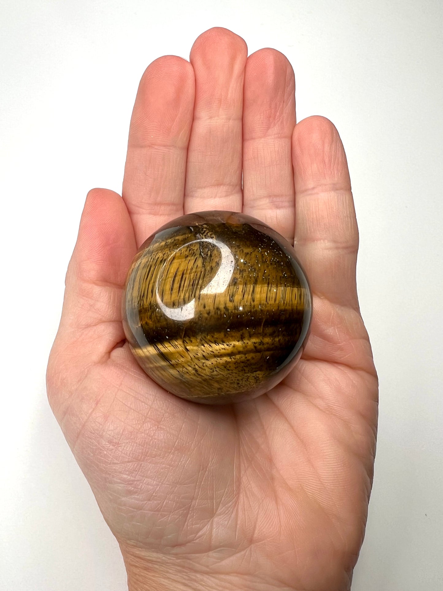 Tiger Eye // Gold  // Sphere