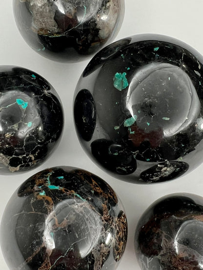 Black Tourmaline // Chrysocolla // Sphere